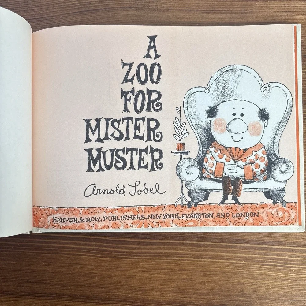 A Zoo for Mister Muster Arnold Lobel 1962 Vintage Hardcover Harper & Row